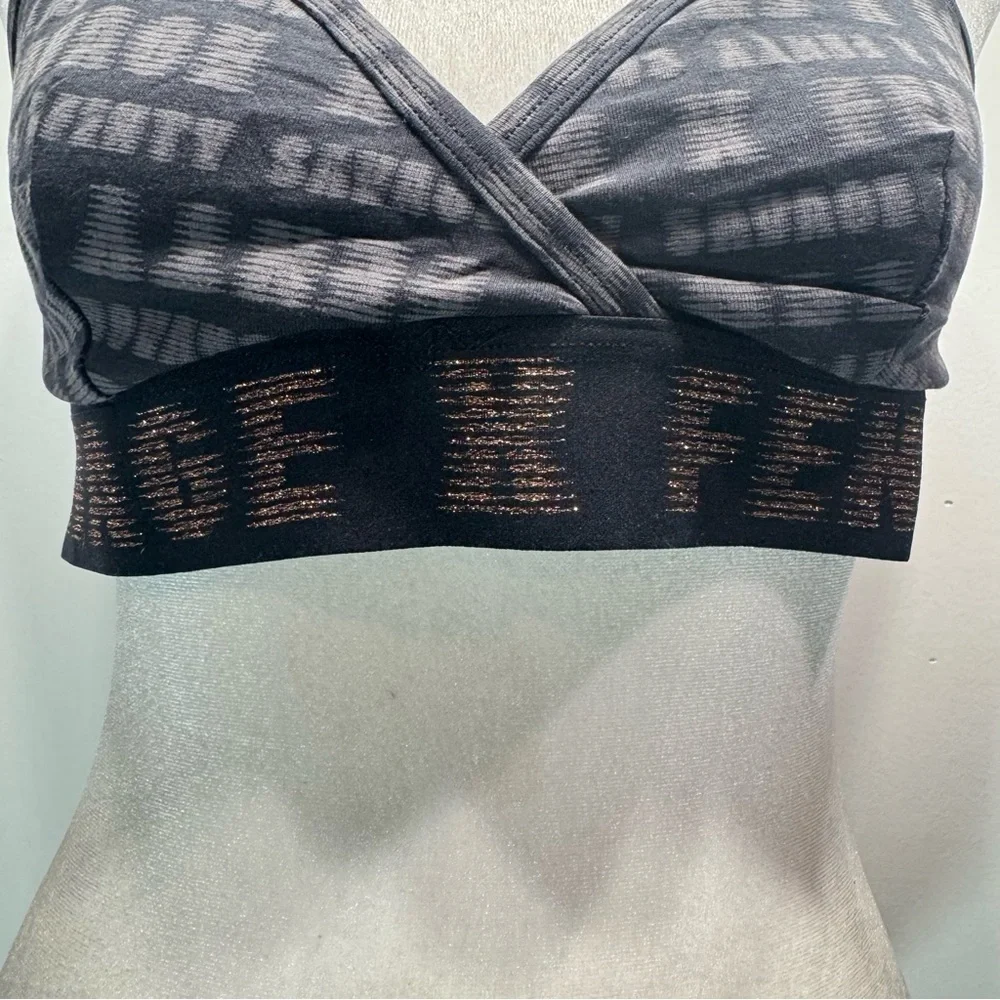Savage X Fenty Lingerie by Rihanna Bralette Forever Savage Black Gray Signature